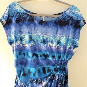 Passports Sleeveless Tie-Dye Dress Blouse Large